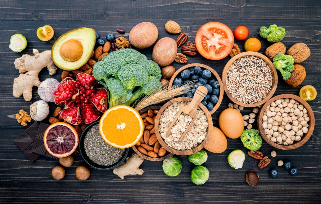 manger des aliments bio